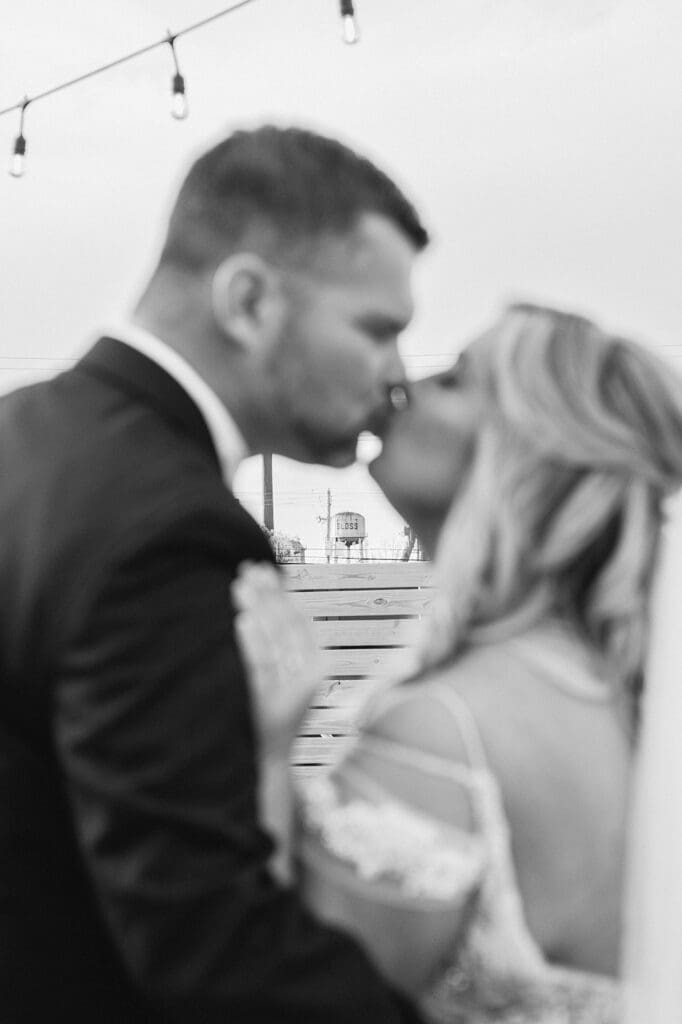 Downtown Birmingham, Alabama wedding with a view of Sloss Furnances